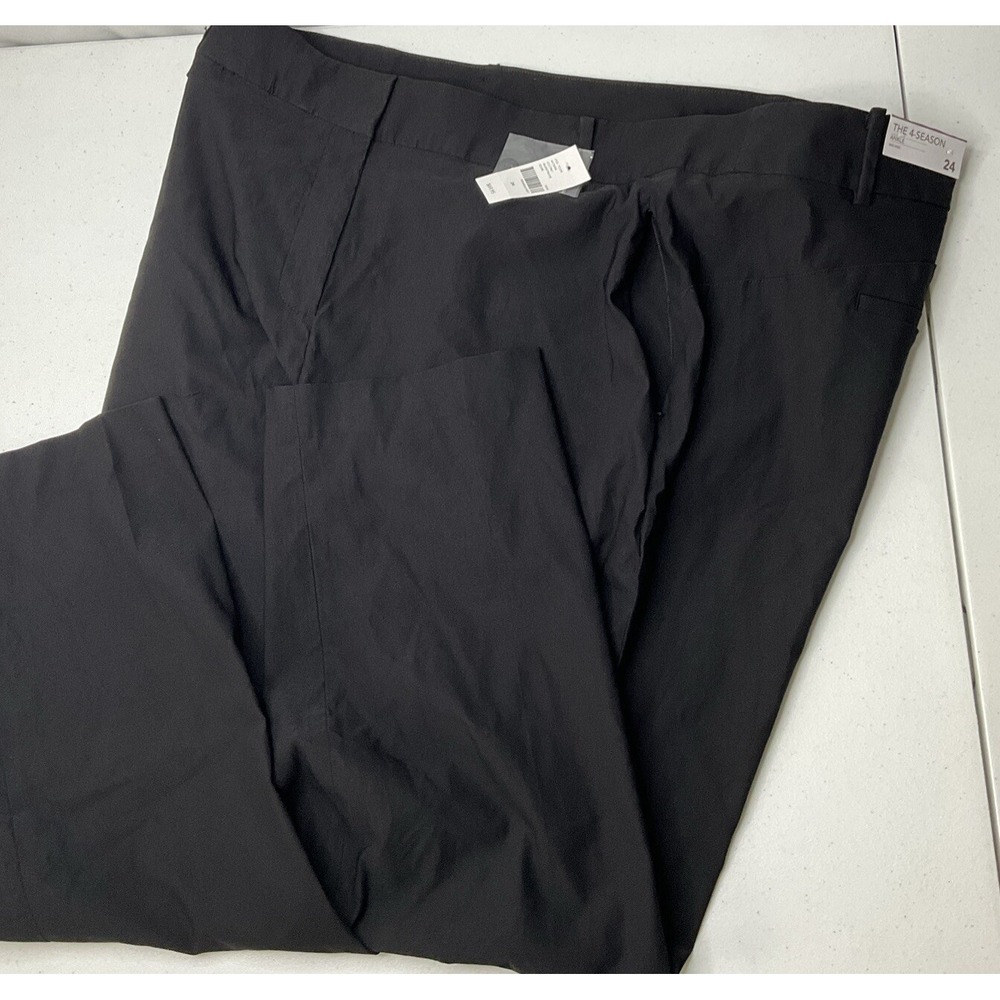 Lane Bryant 4 Season Pants Womens Sz 24 Plus Black Stretch Twill Ankle Trousers - Picture 6 of 6